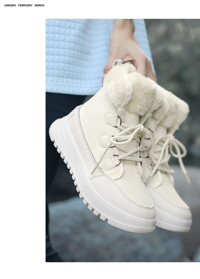 Snow Boots Outdoor Non-slip Sneakers - Plush Warm Woman Waterproof Winter Boots - Women Platform Ankle Boots (BB2)(CD)(WO4)(BB5)(F38)(3U38) - Deals DejaVu