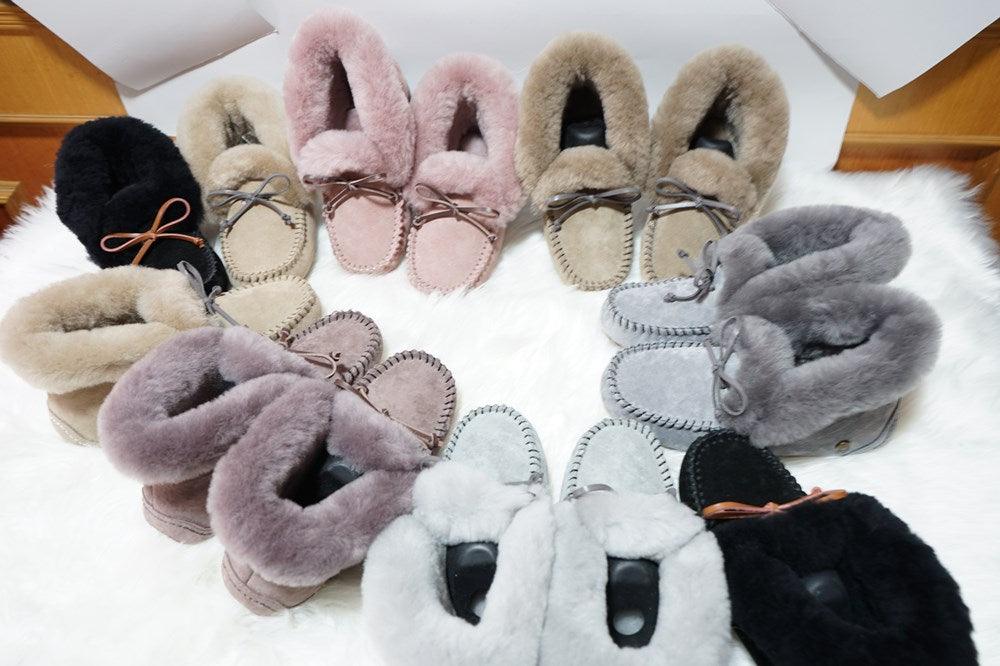 Amazing 100% Genuine Leather waterproof women flat shoes - comfortable winter warm natural fur snow shoes fashion non-slip (FS)(CD)(1U40)(1U38)(1U107)