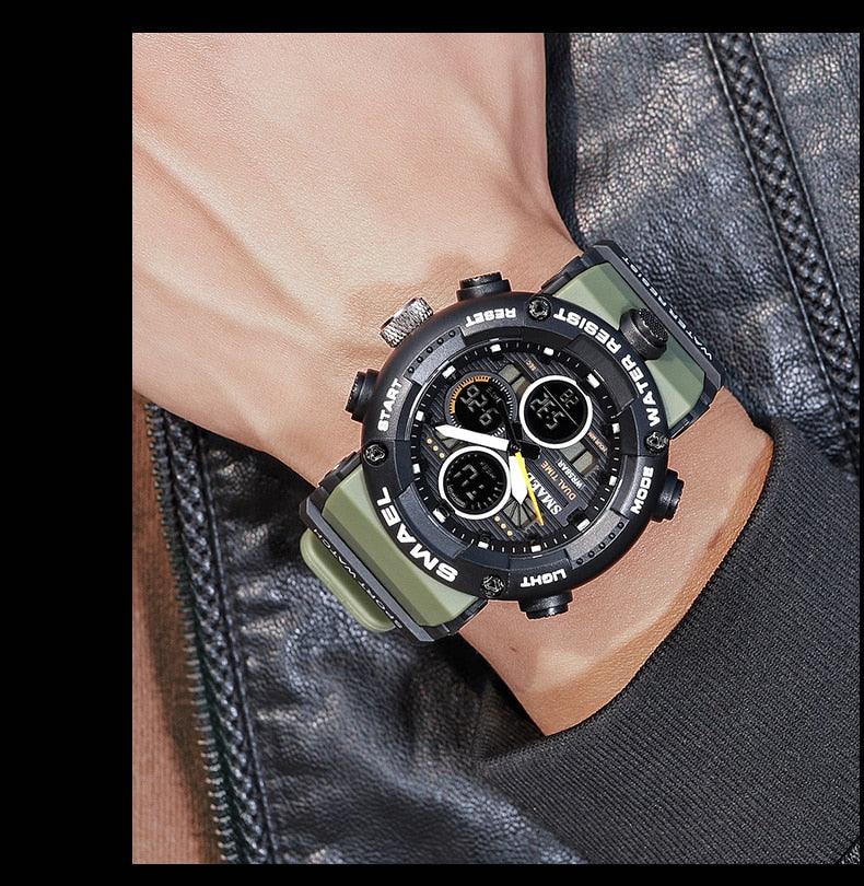 Sport Watch Men Waterproof LED Digital Watches - Stopwatch 8038 - Men Watches Quartz (MA9)(RW)(1U84)