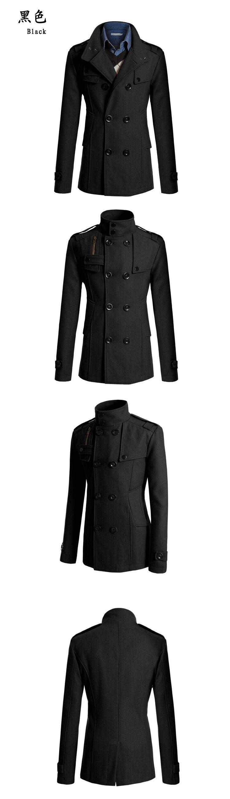Latest Autumn British Style Long Coat - Men Double Breasted Windproof Warm Slim Trench Casual Plus Size Overcoat Jackets (D100)(TM4)(CC1) - Deals DejaVu