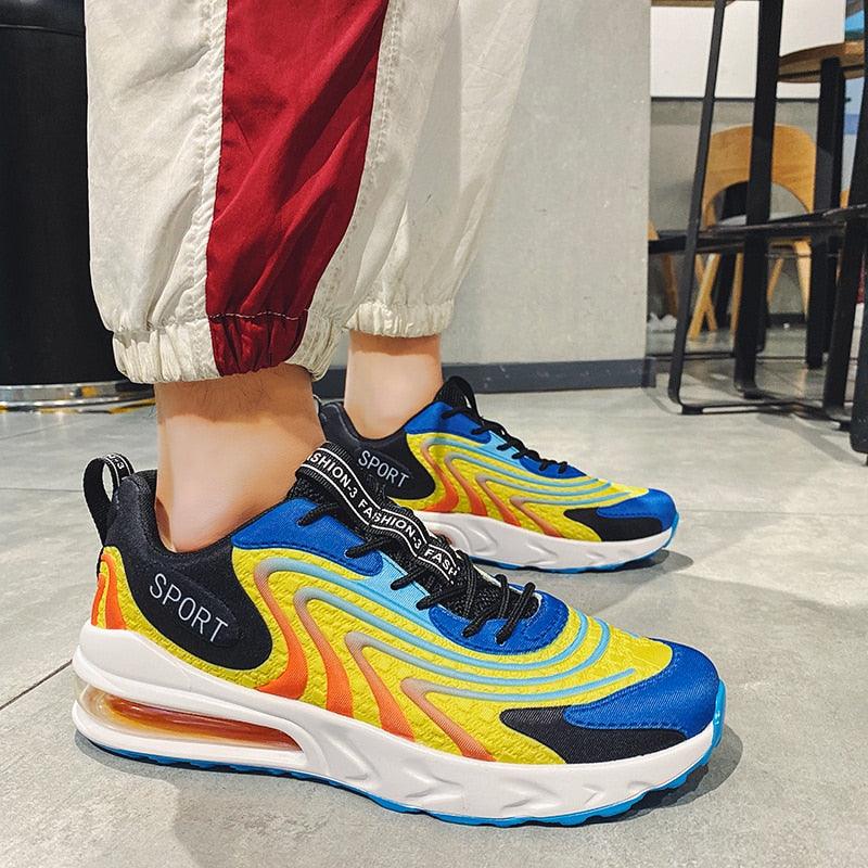 Cool New Men Chunky Sneakers Lace-up Flat Casual Shoes with Platform - Stylish Mixed Color Breathable Adult Male Tenis Footwear (MSC3)(MSC7)(MSA1)(MCM)(MSA2)(1U12) - Deals DejaVu