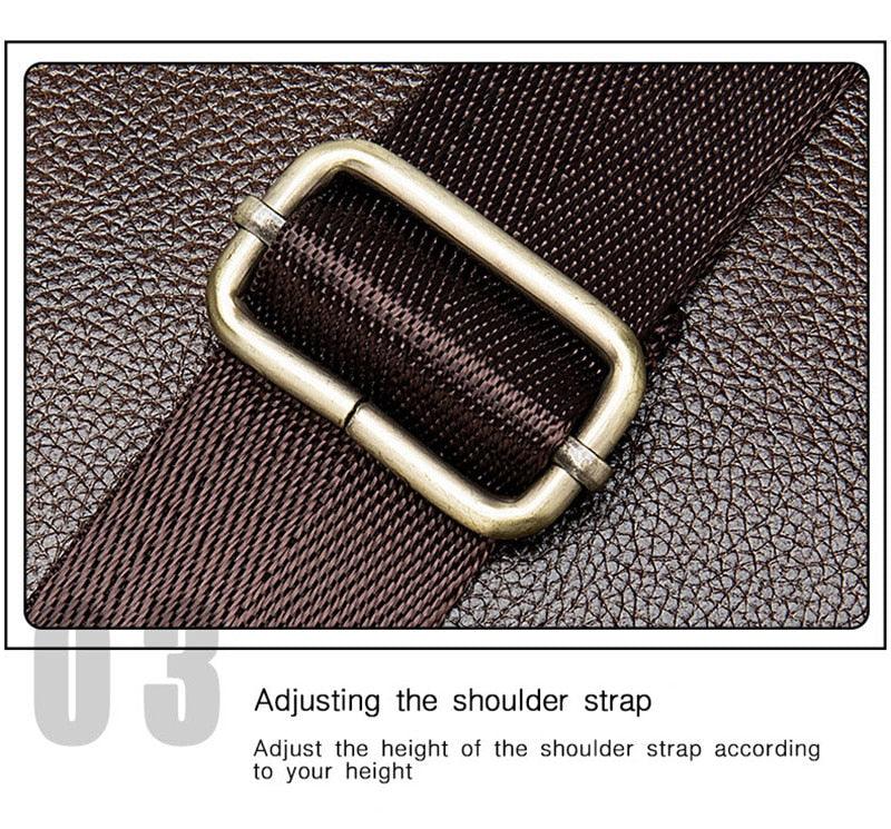 New Vintage Leather Men Bag - Genuine Leather Messenger Bag - Men Shoulder Bags Male Laptop Briefcase Bag Casual Men Handbag (3MA1)(LT4)(1U78) - Deals DejaVu