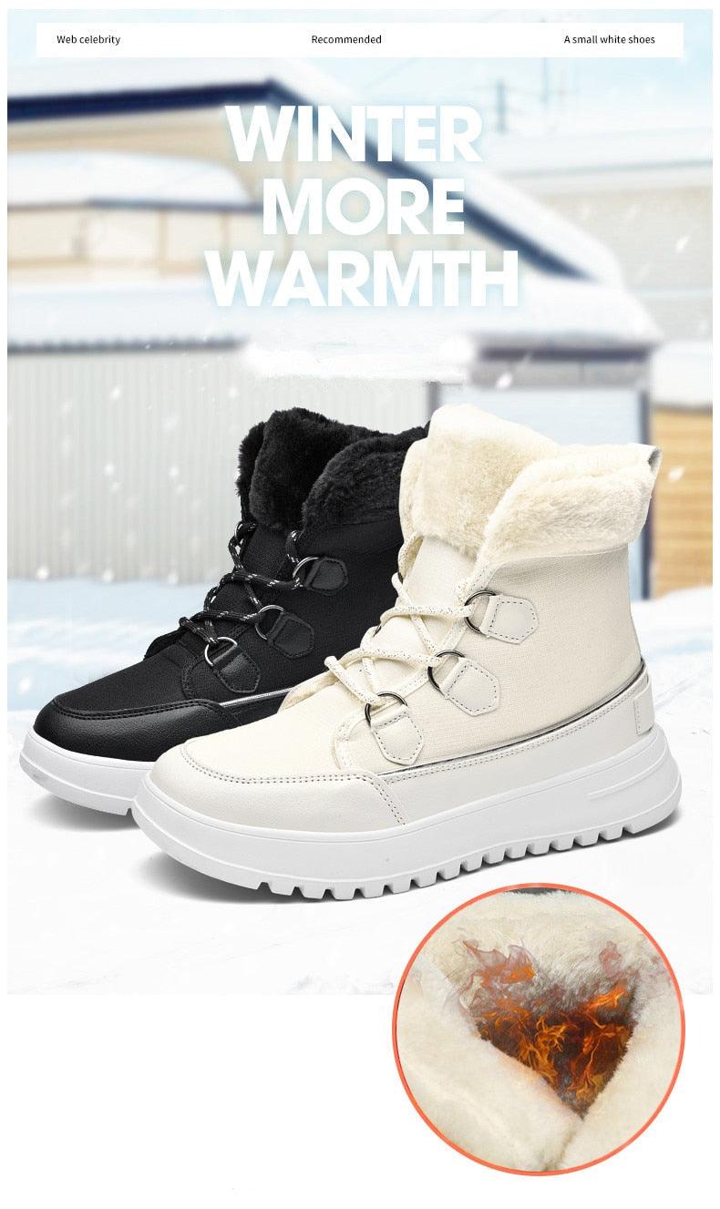 Snow Boots Outdoor Non-slip Sneakers - Plush Warm Woman Waterproof Winter Boots - Women Platform Ankle Boots (BB2)(CD)(WO4)(BB5)(F38)(3U38) - Deals DejaVu