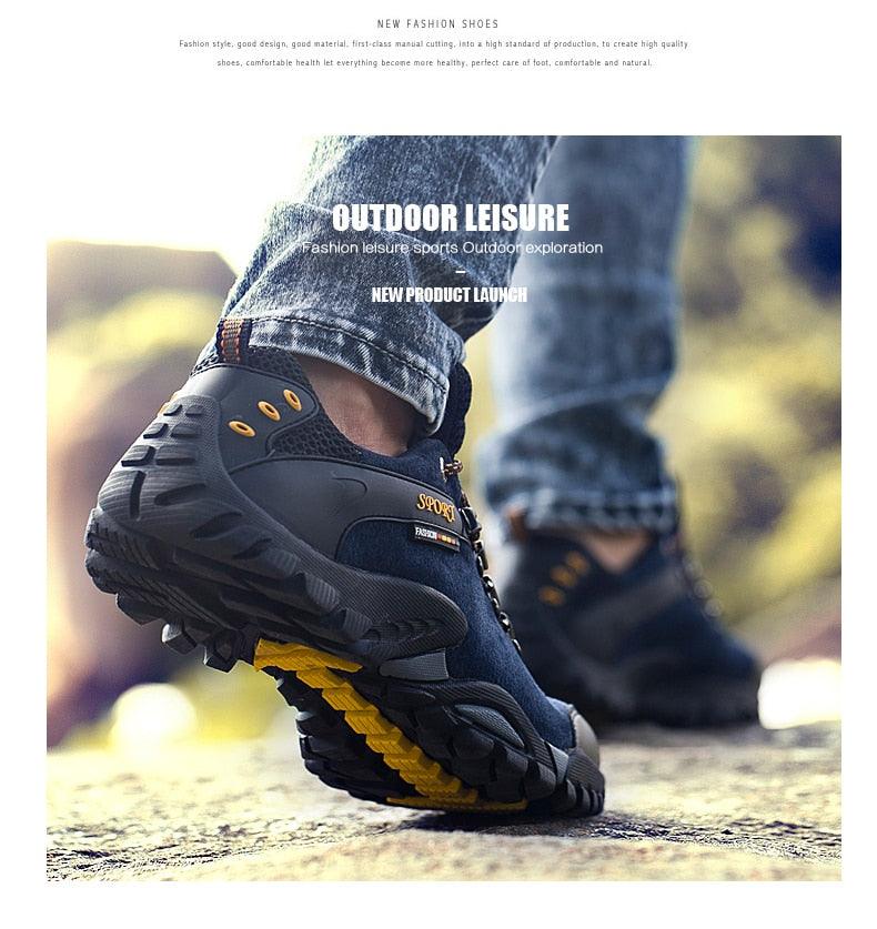 Great Casual Men Shoes Outdoor Leather Lace-up Mans Sneaker - Autumn Black Male Slip Anti-skid Walking Footwear Plus Size 38-46 (MSC3)(MCM)(1U16)(1U12)(MSC2A) - Deals DejaVu