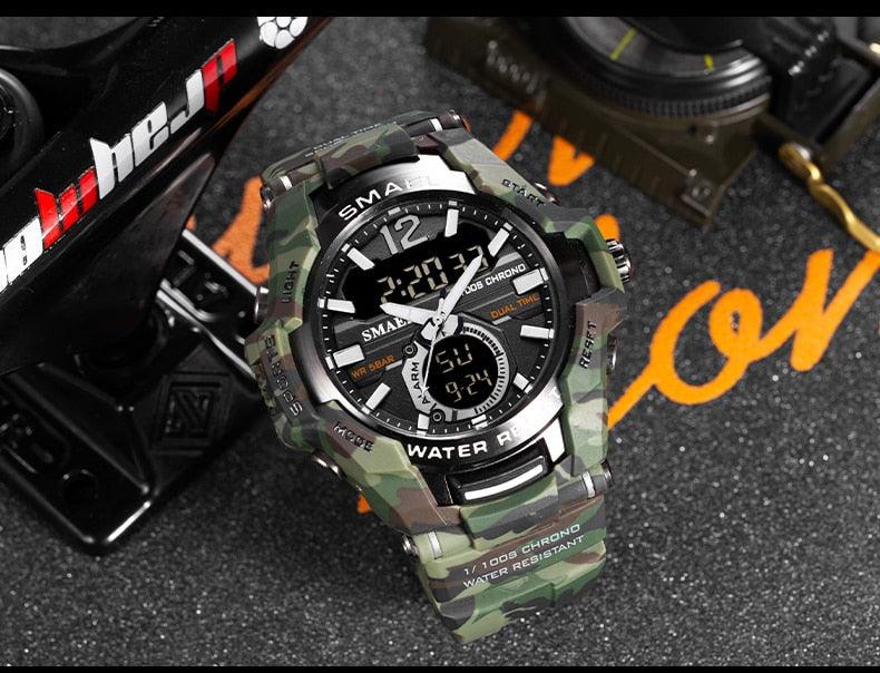 Men Watches - Sport Watch Waterproof 50M Wristwatch Relogio Masculino Militar 1805 Men's Clock (MA9)(RW)(1U84)