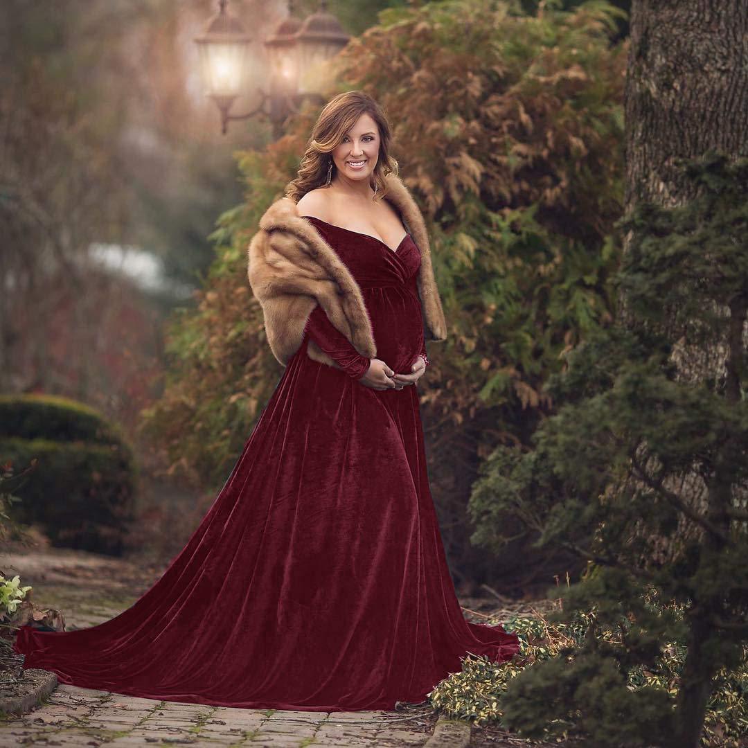 Great Winter Pregnancy Dress - Long Tail Maternity Dresses for Photo Shoot - Long Dress Gown Color Photography(1U5)(Z6)(Z8)(1Z1)(2Z1)(3Z1)(4Z1)(7Z1)