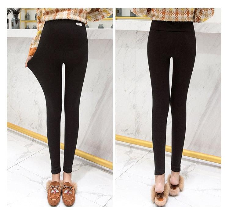 Winter Maternity Leggings - Thick Adjustable Waist Velvet Line Pregnant Women Pregnancy Clothes Pants Ropa Mujer Maternal (2Z7)(7Z2)(1U4)