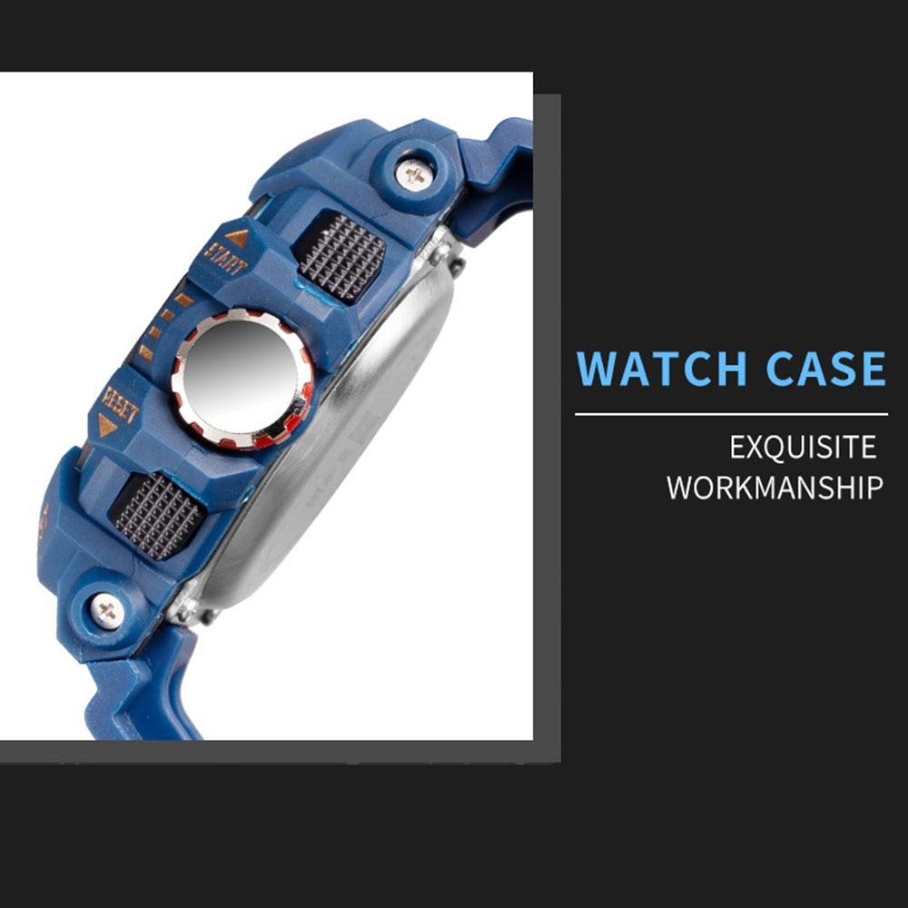 Military Watch For Men 50M Waterproof Clocks Luminous - Hands Digital Wristwatches Black Gold (MA9)(RW)(1U84)
