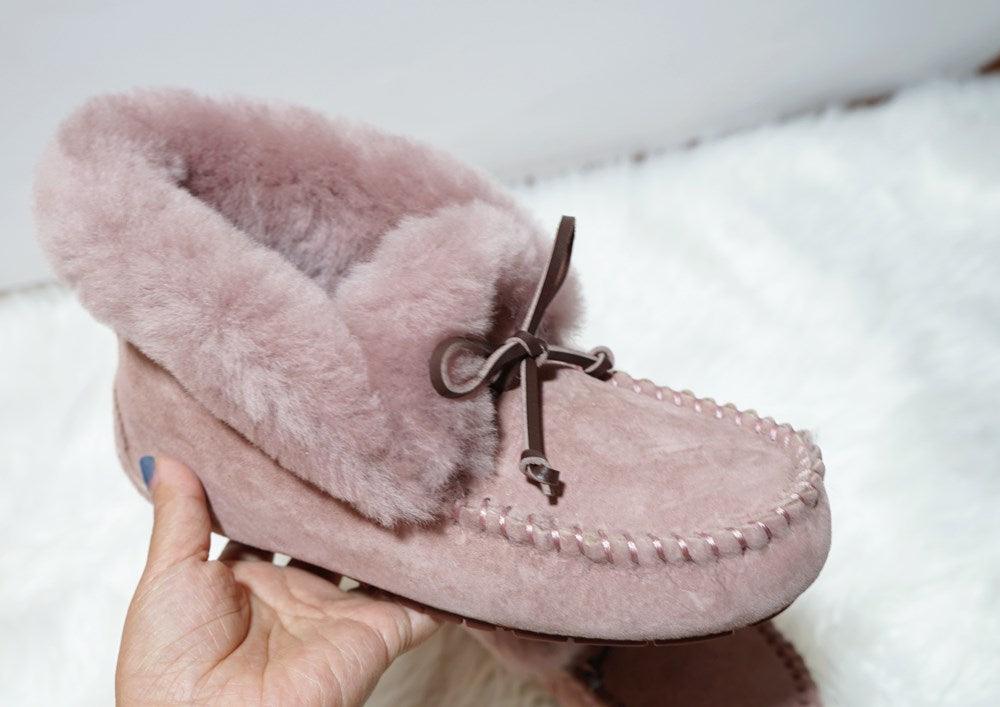 Amazing 100% Genuine Leather waterproof women flat shoes - comfortable winter warm natural fur snow shoes fashion non-slip (FS)(CD)(1U40)(1U38)(1U107)