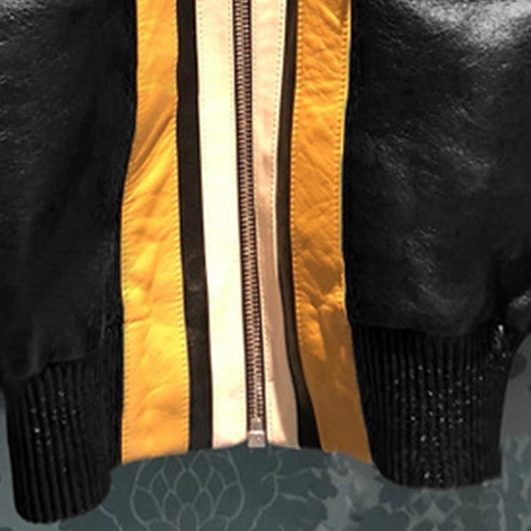 Spring Short Patchwork Faux Leather Jackets for Women - Long Sleeve Zipper Crop Top Runway Plus Size Korean Fashion 7xl (TB8B)(TB8A)(TP3)(1U23) - Deals DejaVu