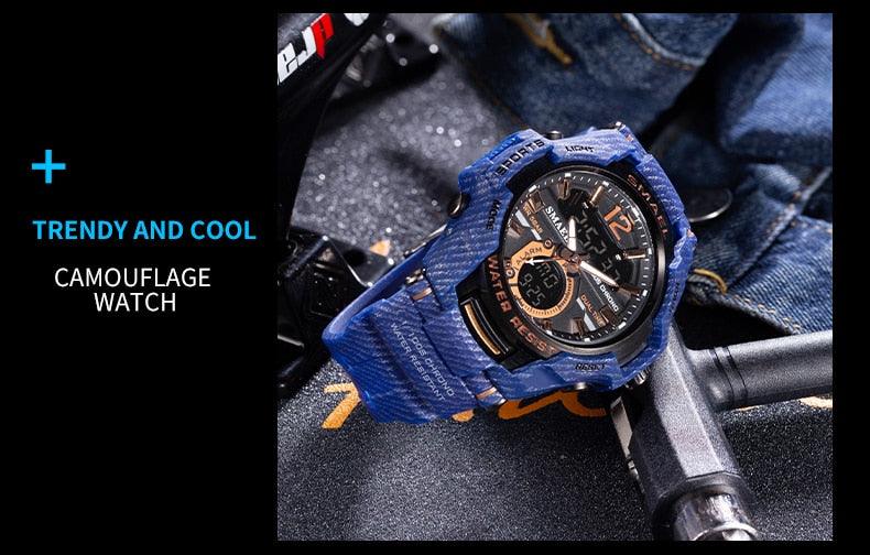 Men Watches - Sport Watch Waterproof 50M Wristwatch Relogio Masculino Militar 1805 Men's Clock (MA9)(RW)(1U84)