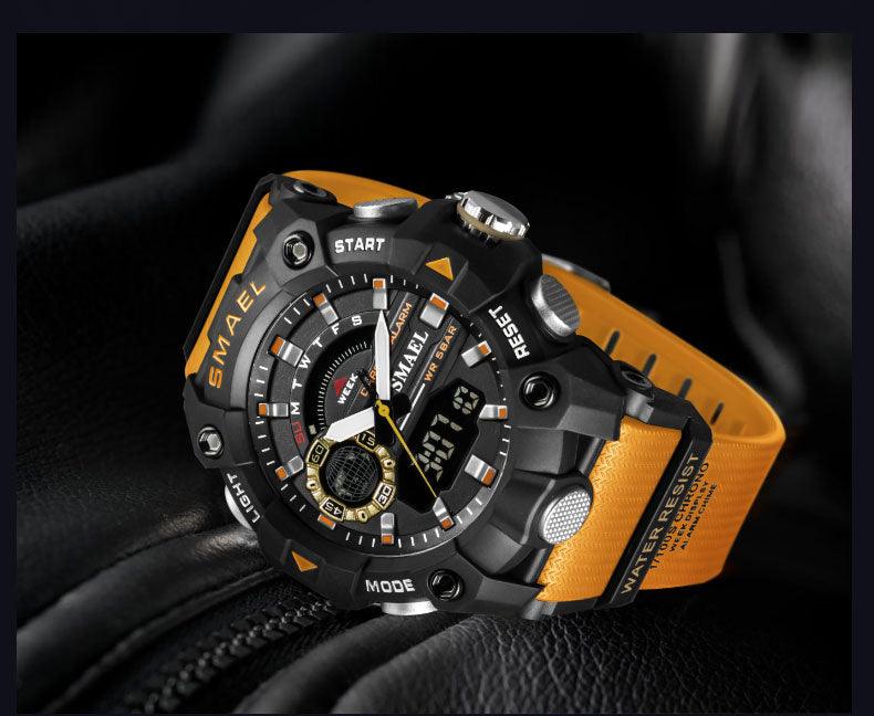 Military Watches - Men Sport Watch - New 50M Waterproof Wristwatch Stopwatch Alarm LED Light (MA9)(RW)(1U84)