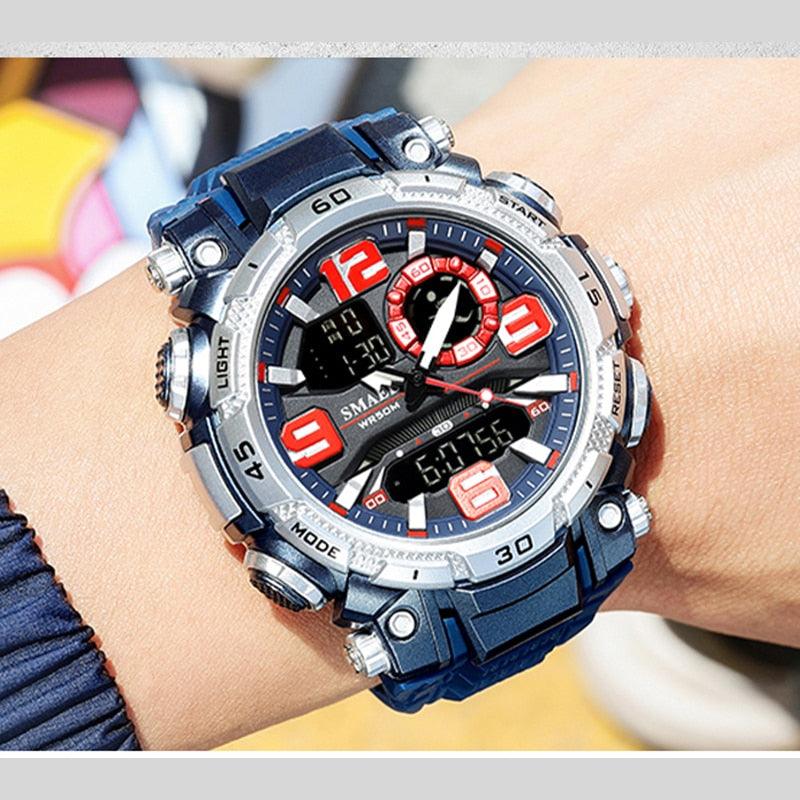 Quartz Watch For Men - Waterproof Stopwatch LED - Male Clock - Sport Watches Men relogio masculino Digital (MA9)(RW)(1U84)