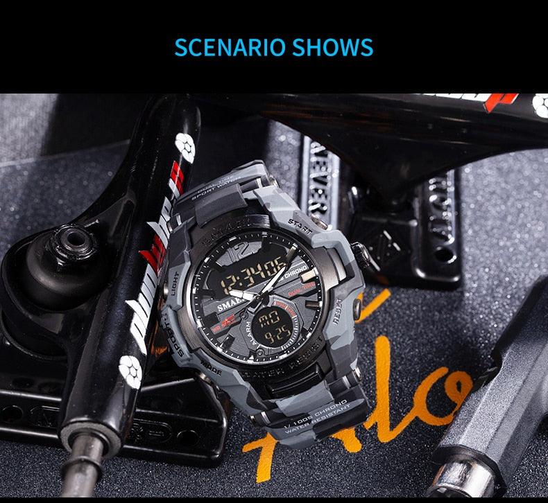 Men Watches - Sport Watch Waterproof 50M Wristwatch Relogio Masculino Militar 1805 Men's Clock (MA9)(RW)(1U84)
