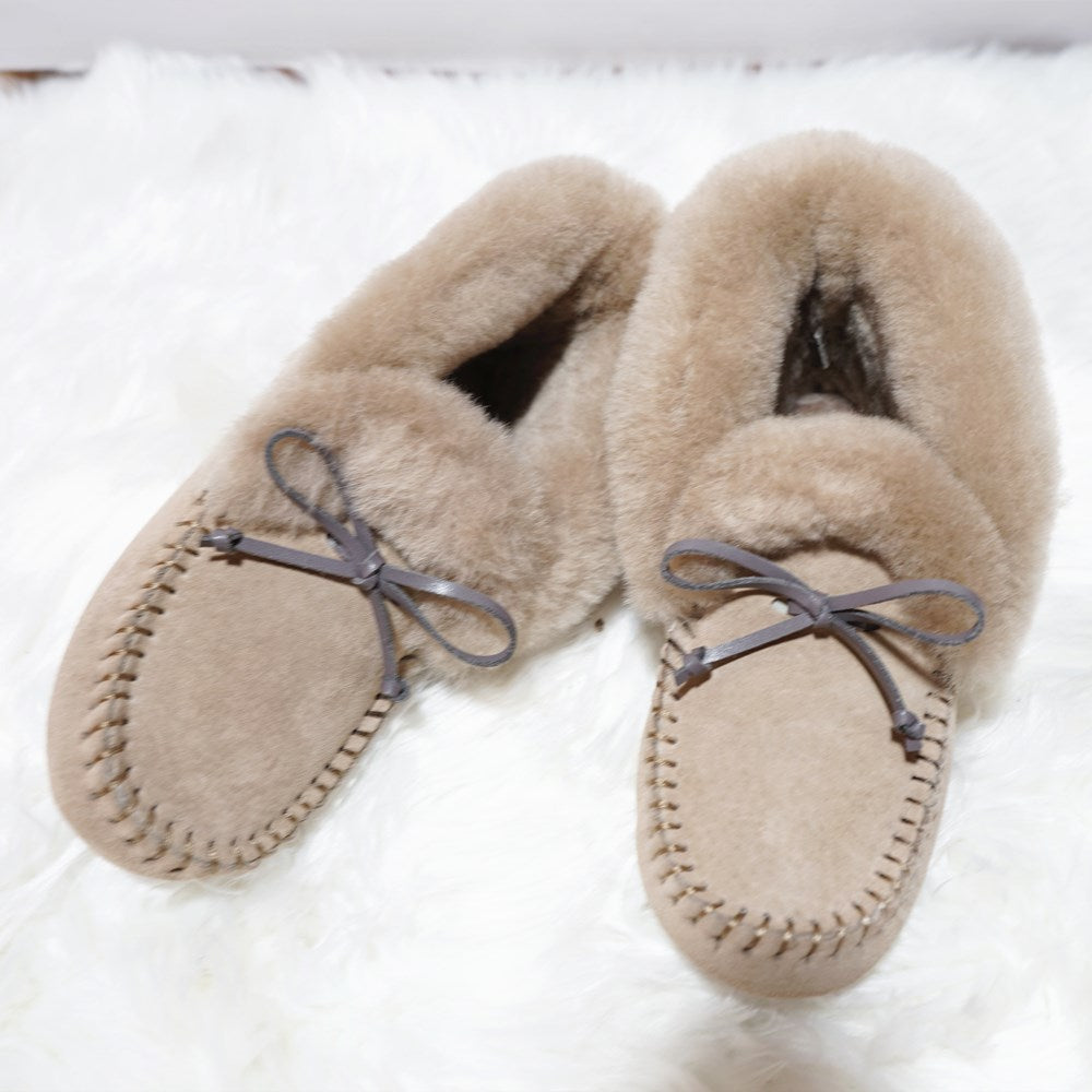 Amazing 100% Genuine Leather waterproof women flat shoes - comfortable winter warm natural fur snow shoes fashion non-slip (FS)(CD)(1U40)(1U38)(1U107)