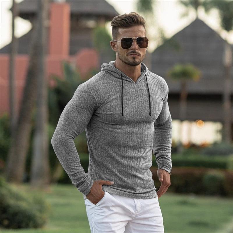 New Fashion Winter Hooded Sweater - Men Warm Turtleneck - Mens Sweaters - Slim Fit Pullover Men Classic Sweaters (TM5)(CC1)(1U100)(TM7)(1U101)(1U100)