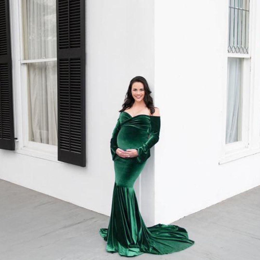 Trending Shoulderless Maternity Dresses For Photo Shoot -Sexy Long Pregnancy Dress - Maxi Gown Photography(1U5)(Z6)(Z8)(1Z1)(2Z1)(3Z1)(4Z1)(7Z1)