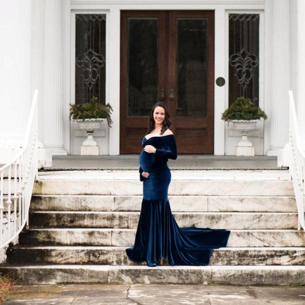 Trending Shoulderless Maternity Dresses For Photo Shoot -Sexy Long Pregnancy Dress - Maxi Gown Photography(1U5)(Z6)(Z8)(1Z1)(2Z1)(3Z1)(4Z1)(7Z1)