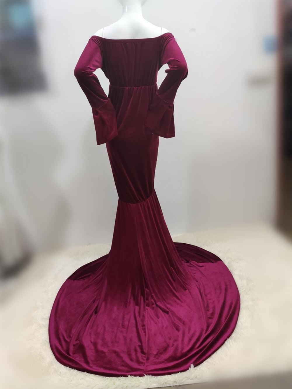 Trending Shoulderless Maternity Dresses For Photo Shoot -Sexy Long Pregnancy Dress - Maxi Gown Photography(1U5)(Z6)(Z8)(1Z1)(2Z1)(3Z1)(4Z1)(7Z1)