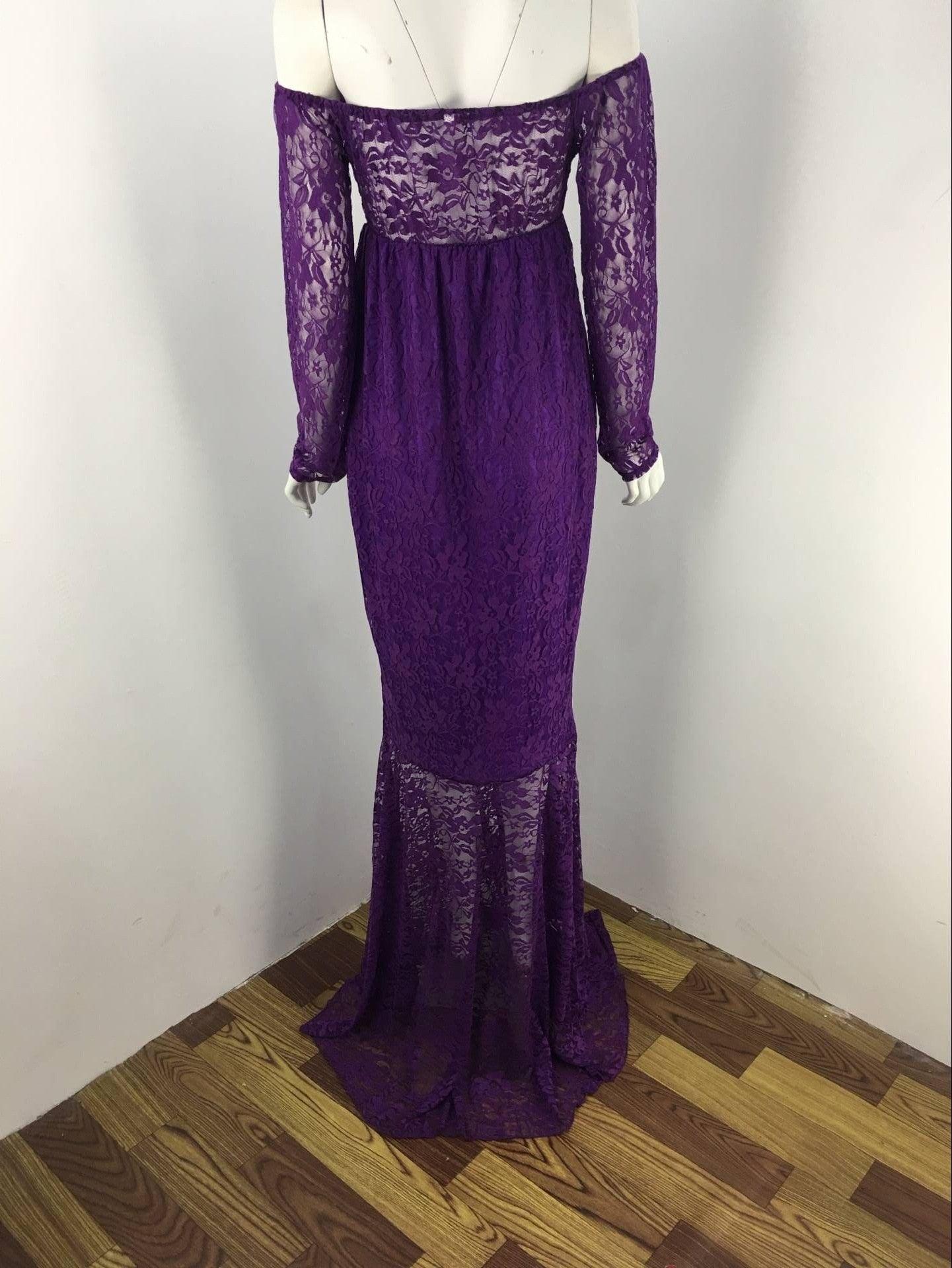 Gorgeous Lace Maternity Dresses for Photo Shoot Long Dress - Mermaid Gown Color Dress for Baby Shower (1U5)(Z6)(Z8)(1Z1)(2Z1)(3Z1)(4Z1)(7Z1)