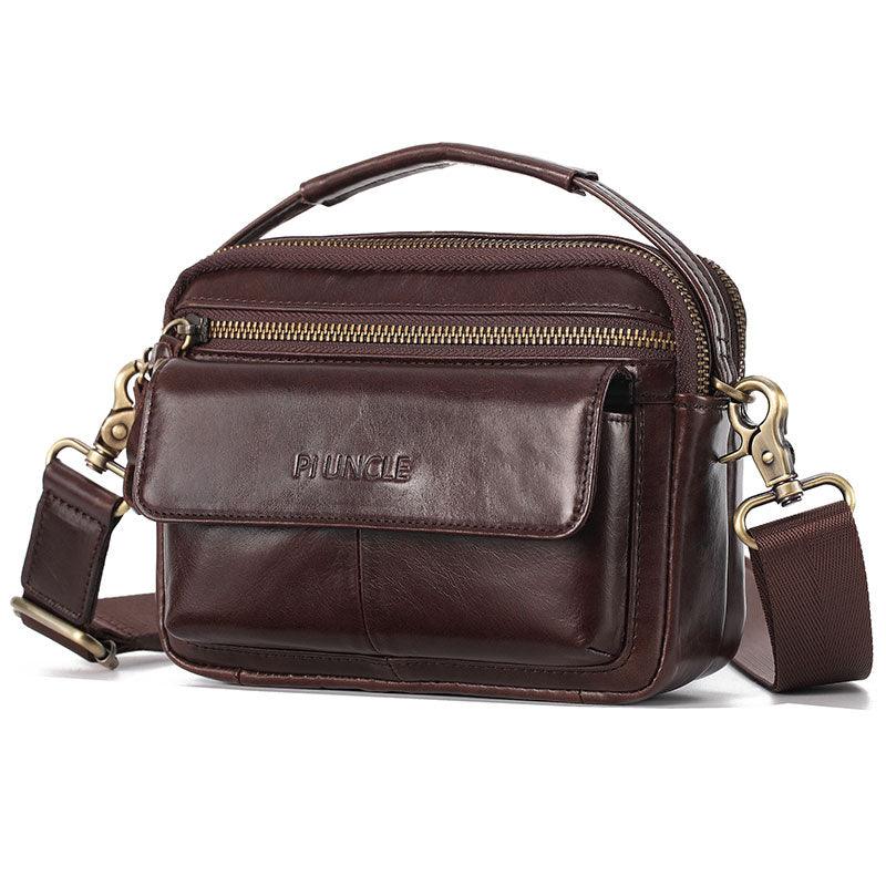Great Men Shoulder Bag - men genuine Leather Shoulder Bags - Men Handbags Capacity Soft Leather Bag For Man Messenger Bags Tote Bag (3MA1)(LT4)(1U78) - Deals DejaVu
