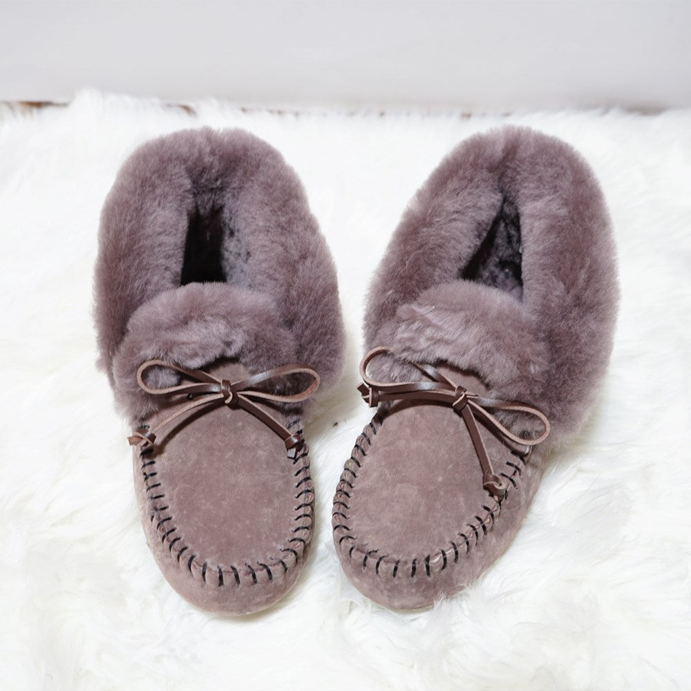 Amazing 100% Genuine Leather waterproof women flat shoes - comfortable winter warm natural fur snow shoes fashion non-slip (FS)(CD)(1U40)(1U38)(1U107)
