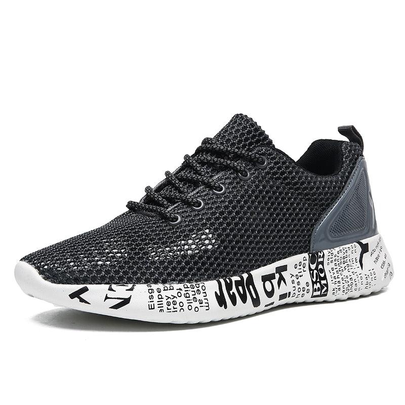 New Great Fashion Graffiti Men Shoes - Mesh Openwork Breathable Lightweight Non-slip Shoes - Men Sneakers Black Casual Loafers (MSC3)(MSC7)(MSA1)(MCM)(MSA2)(1U12) - Deals DejaVu