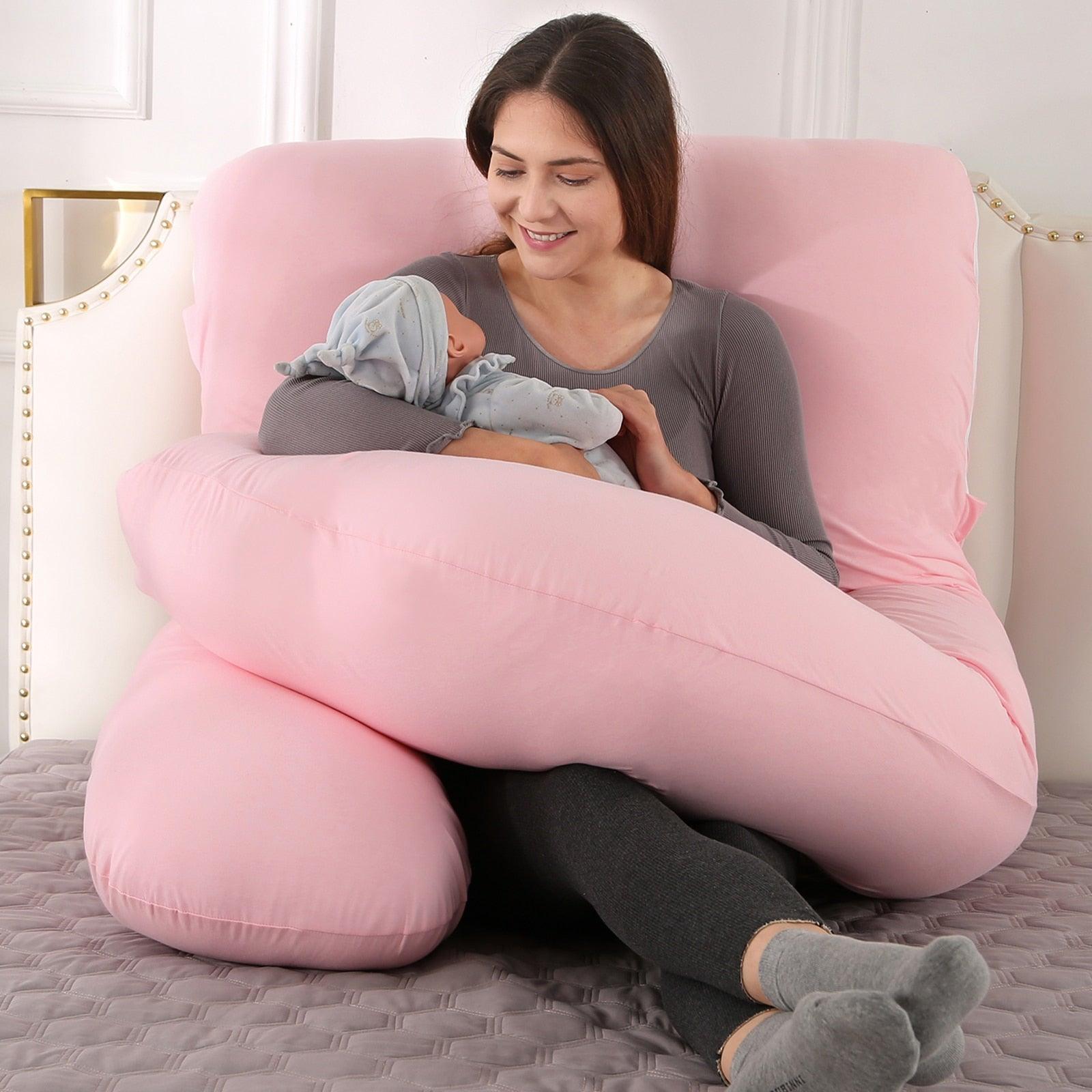 Superior Quality Pregnancy Pillow - Large Size Sleeping - Support Pillow For Pregnant Women - Nice J Shape Maternity Pillows (8Z2)(9Z2)(1Z3)(1U7) - Deals DejaVu