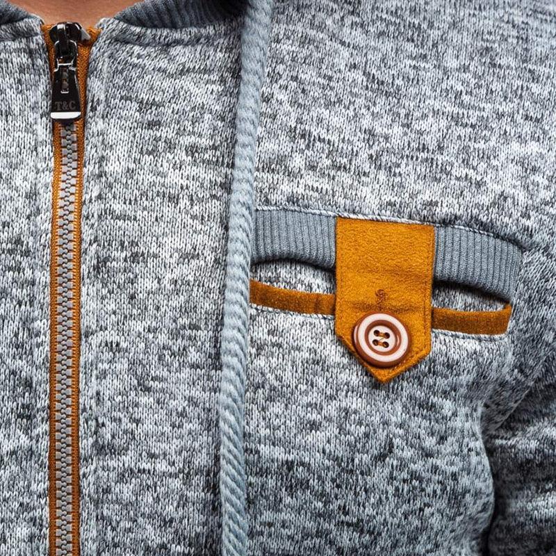 "Only For Men With Style" -Men Sports Casual Wear Zipper COPINE Fashion Jacquard Hoodies - Sweatshirts Autumn Winter Coat (TM5)(CC1)(1U100)