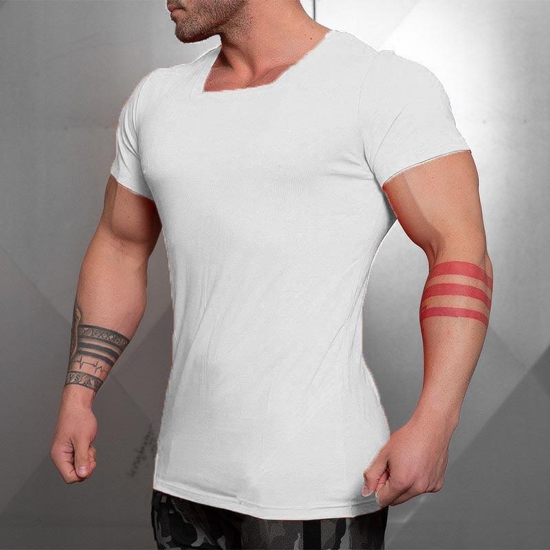 Top Brand Solid Clothing Gyms t-shirt - Mens Fitness Tight t-shirt Cotton Slim fit t shirt men Bodybuilding Summer (TM8)(1U8)(TM7)(1U101)(1U100)