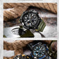 Sport Watch Dual Time Men Watches - 50m WaterproofMale Clock Military Watches - 1802D - Watches Gifts (MA9)(RW)(1U84)