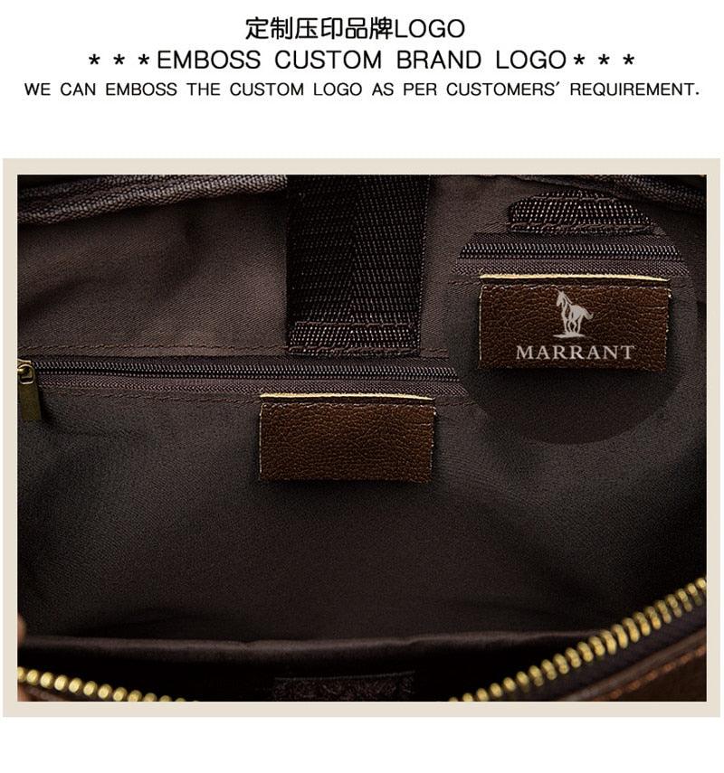 New Vintage Leather Men Bag - Genuine Leather Messenger Bag - Men Shoulder Bags Male Laptop Briefcase Bag Casual Men Handbag (3MA1)(LT4)(1U78) - Deals DejaVu