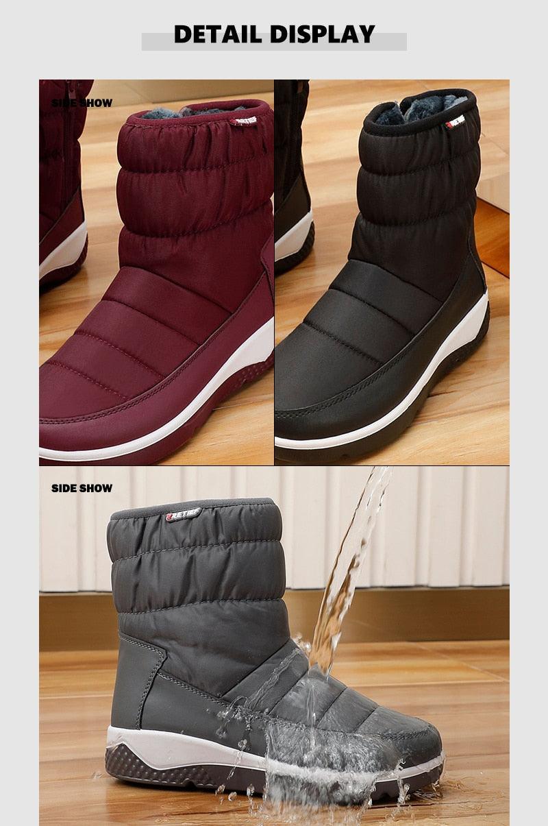 Women Winter Platform Zip Ankle Boots - Waterproof Boots - Ladies Original Breathable Casual Shoes (BB2)(CD)(WO4)(BB5)(F38)(3U38) - Deals DejaVu