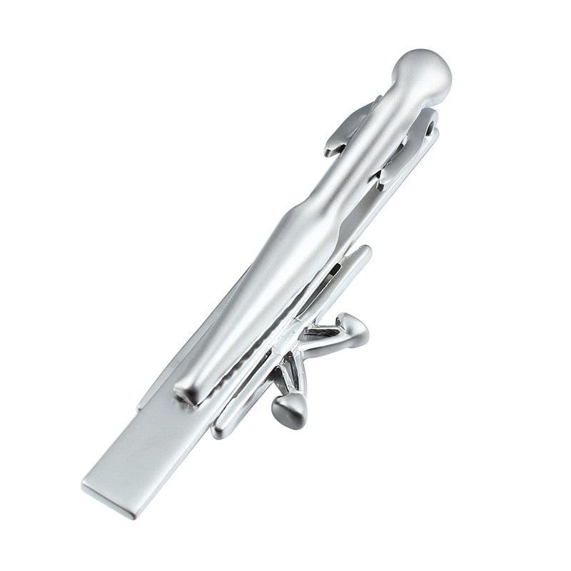 Great Biplane Tie Clips Fashion Aircraft Tie Pin Bar with Gift Box - Skinny 2.2 Inch Necktie (1U17)