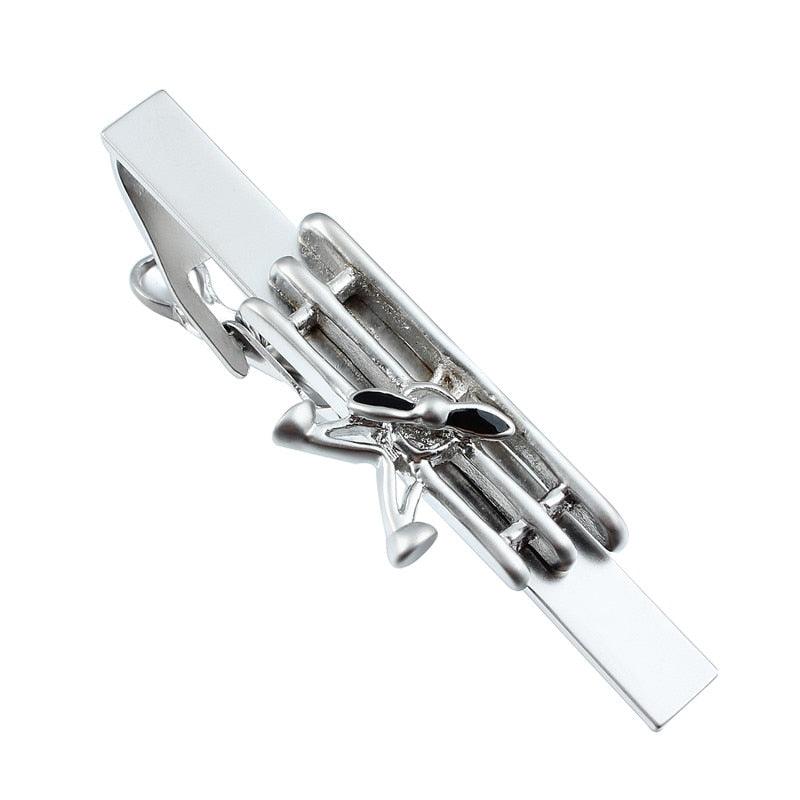 Great Biplane Tie Clips Fashion Aircraft Tie Pin Bar with Gift Box - Skinny 2.2 Inch Necktie (1U17)