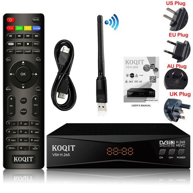HEVC H.265 8bit DVB-S2 DVB2IP set-top box Satellite tv Receiver finder T2MI Tuner Cs IPTV Decoder Receptor Wifi Internet Youtube (ST2)(1U56)