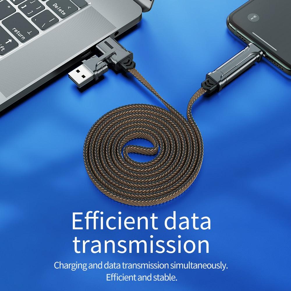 4in1 USB Type C Cable 60W Metal PD Fast Charger Cable USB C to Type C Wire for Samsung Xiaomi iPhone11 MacBook Pro Air iPad (D50)(RS7)