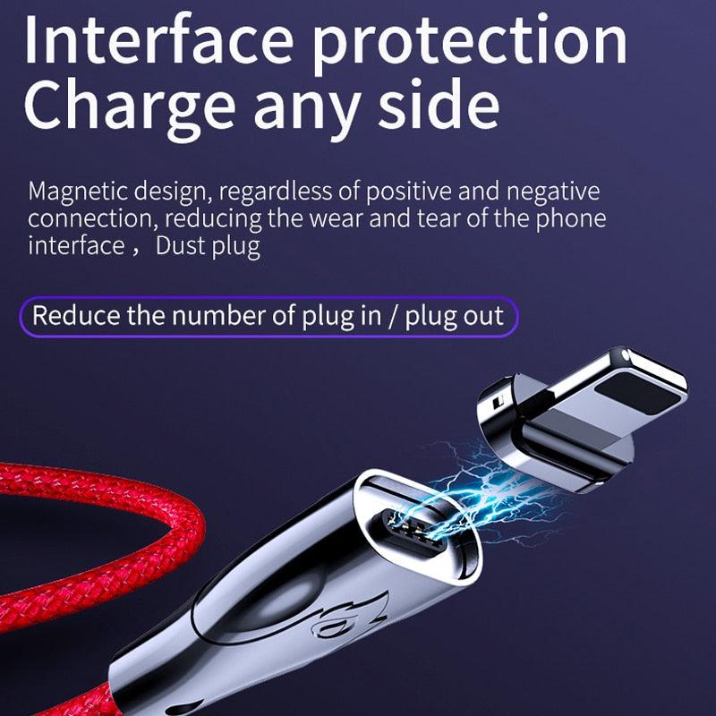 Magnetic usd Cable For iPhone 11 Pro XS Max X 7 6 Plus Phones Fast Charging Type C USB Cable Data Wire For Samsung Xiaomi (RS7)(F50)