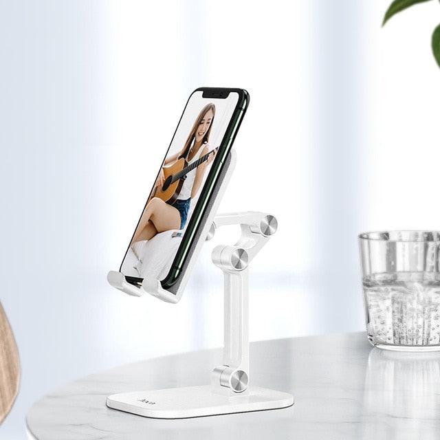 Great Metal Desktop Tablet Holder - Foldable Extend Support Desk Mobile Phone Holder Stand Adjustable ((D47)TLC2)