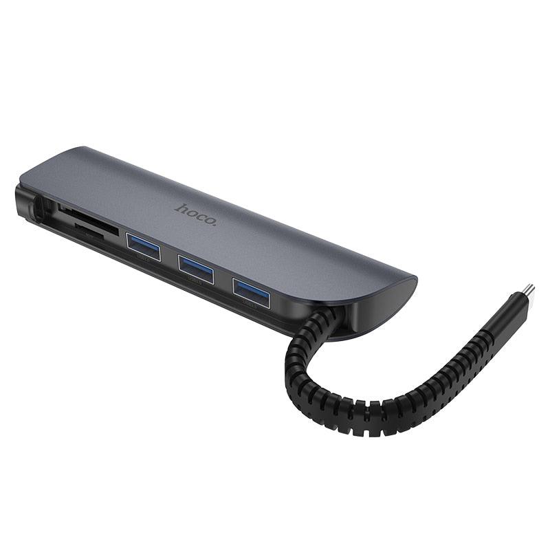 Trending USB C HUB 5-in-1 Type C HUB for MacBook USB-C Dock Adapter Thunderbolt 3 with Micro SD/TF Reader Slot for Mac BookPro (RS7)(F50)