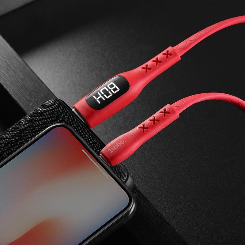 Usb cable for iPhone - Cable 11 Pro X XS XS Max XR 8 6 iPad2 on-screen Timing Charging- Fast Charge Cables Phone Charger (RS7)(F50)