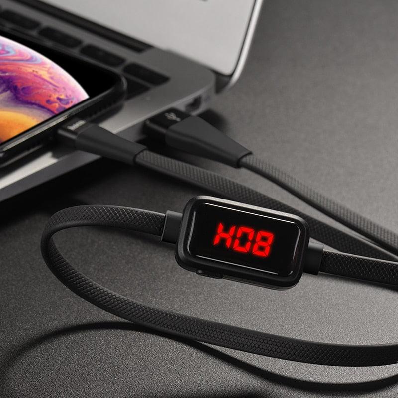 Usb Cable For iPhone cable 11 Pro X XS XS Max XR 8 7 ipad2 on-screen Timing charging fast charge (RS7)(F50)