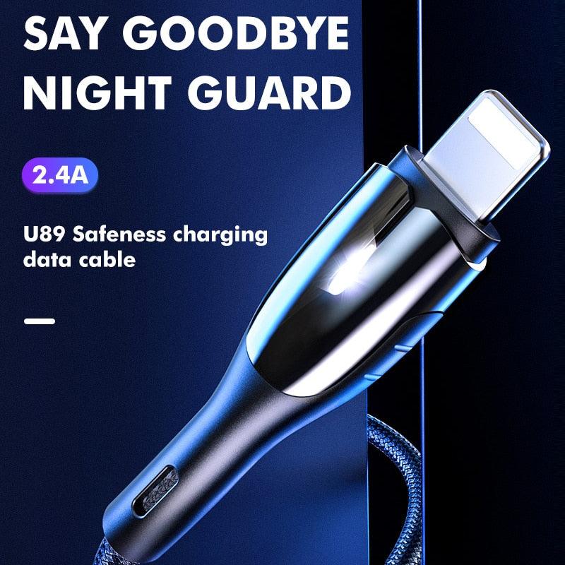 Zinc Alloy Usb Cable for iPhone - Cable 11 Pro Max XR Xs Max X 8 7 iPad2 Fast Charging (RS7)(F50)