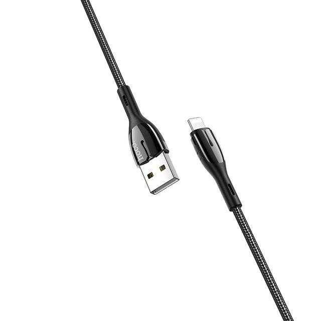 Zinc Alloy Usb Cable for iPhone - Cable 11 Pro Max XR Xs Max X 8 7 iPad2 Fast Charging (RS7)(F50)