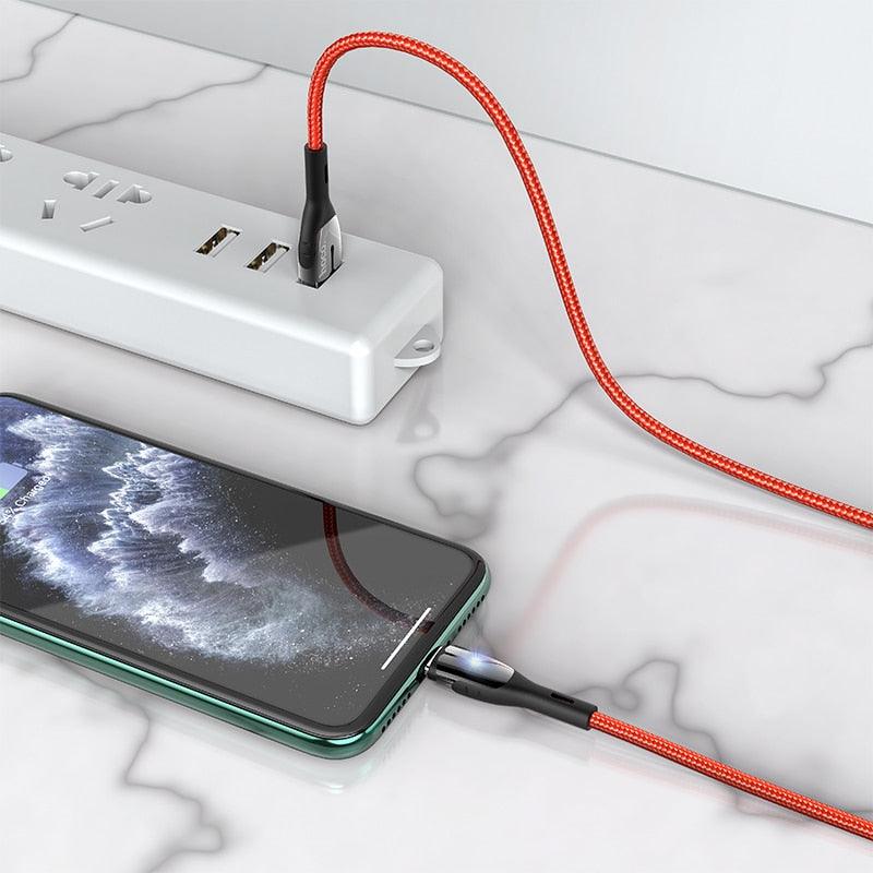 Zinc Alloy Usb Cable for iPhone - Cable 11 Pro Max XR Xs Max X 8 7 iPad2 Fast Charging (RS7)(F50)