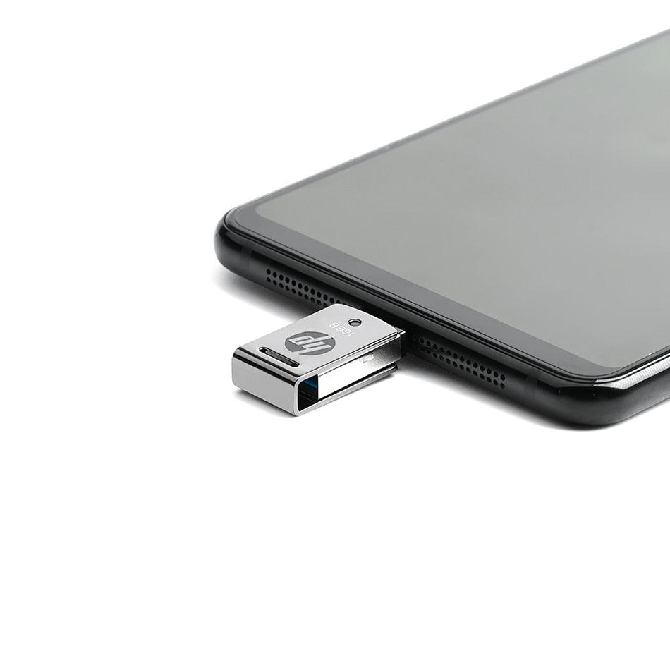 HP OTG Type-C USB3.1 Metal USB Flash Drive 256GB 128GB 64GB High Speed X5000M Pendrive for SmartPhone/Tablet/PC 32GB 16GB (CA3)(F52)