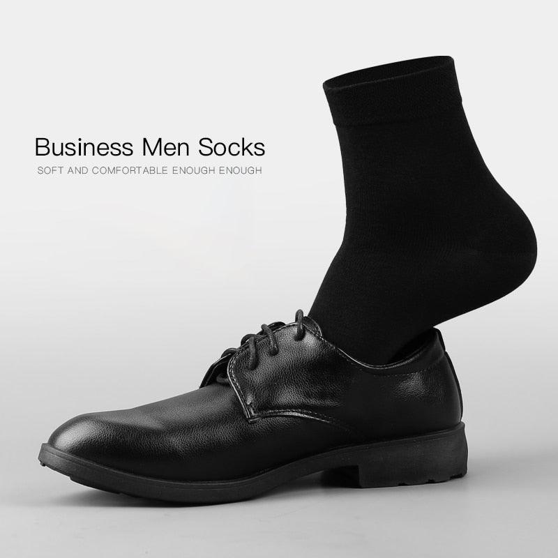 Men's Cotton Socks - New Styles 10 Pairs / Lot Black Business Men Socks - Breathable (TG8)(F92)