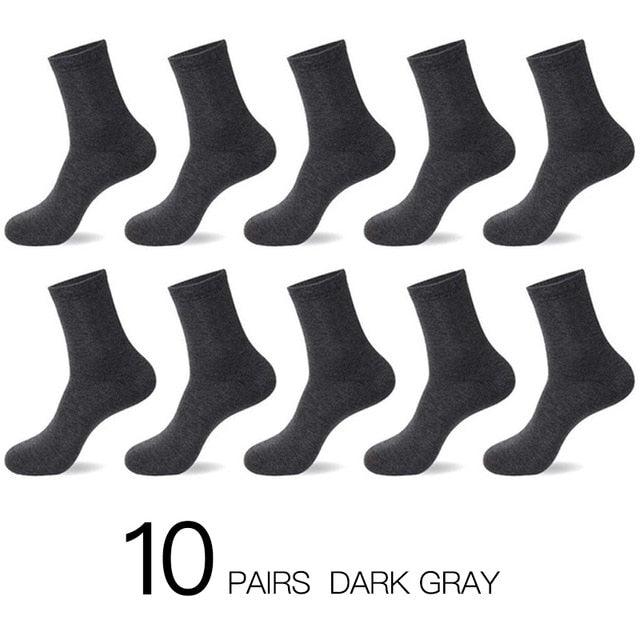 Men's Cotton Socks - New Styles 10 Pairs / Lot Black Business Men Socks - Breathable (TG8)(F92)