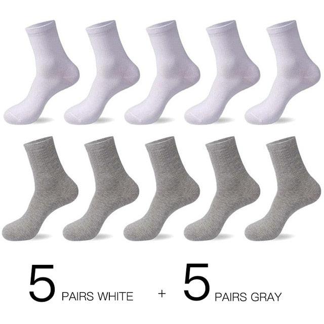 Men's Cotton Socks - New Styles 10 Pairs / Lot Black Business Men Socks - Breathable (TG8)(F92)