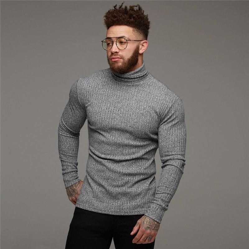 New Fashion Winter Hooded Sweater - Men Warm Turtleneck - Mens Sweaters - Slim Fit Pullover Men Classic Sweaters (TM5)(CC1)(1U100)(TM7)(1U101)(1U100)